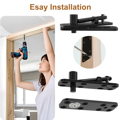 Hidden Door Pivot Hinge Kit, Secret Door Hardware for Bookcase Doors