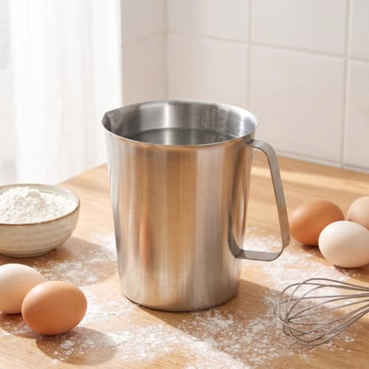 Veemoon 2000ml 304 Stainless Steel Measuring Cup Milk Pitcher