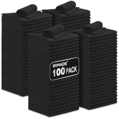 UNIMADE Microfiber Cleaning Cloth, 100 Pack Microfiber Towels for Cars - color: Black, size: 100pk