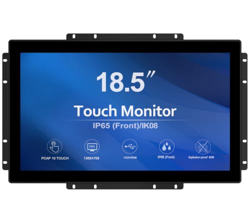 GreenTouch 18.5 Industrial Touch Monitor Open Frame, HDMI/VGA/DVI Interface, Muliti Touch Capacitive Touch Screen Technology - size: 18.5 IN
