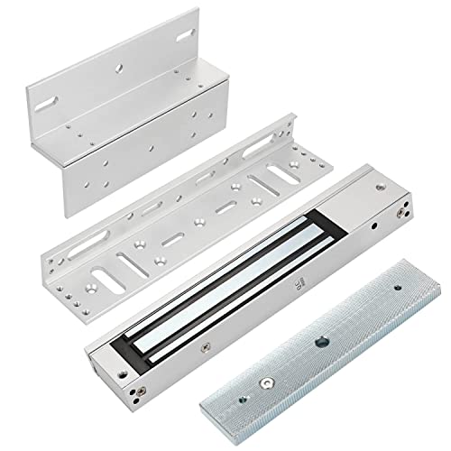 Electromagnetic Lock with Z and L Bracket 280KG 600LBS Holding Force Electric Magnetic Door Lock 12V Fail Safe NC Mode for Access Control System - color: 600LBS Lock + ZL Bracket
