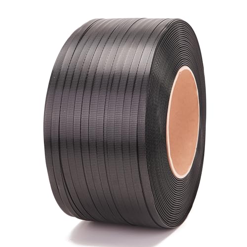 Poly Strap, Polypropylene(PP) Strapping Roll, 1/2" Width, 7000ft - color: 2000m black pp