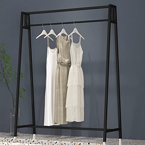HOMEKAYT Black Clothing Racks for Hanging Clothes, Modern Clothes Rack Heavy Duty Display Rack for Home and Clothing Store 47''L-Black - color: black