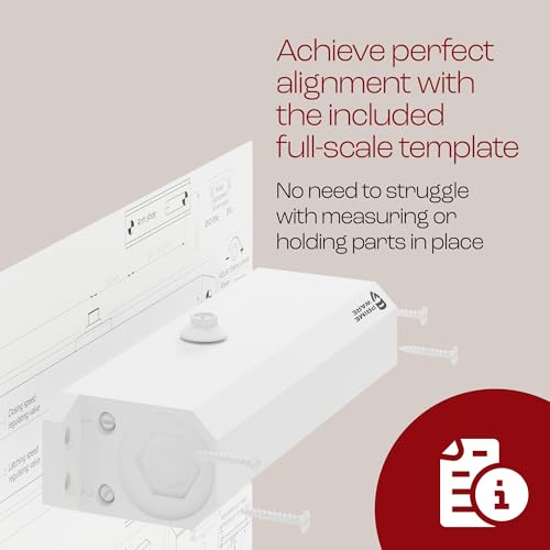 PrimeWare DC-600 Adjustable Automatic Door Closers for Home | Soft Close, No Slam | Residential and Commercial Door Closer | Level 1-6 | for Doors Weighing 30-300 lbs | Hydraulic Door Spring - White - size: Level 1-6, style: White