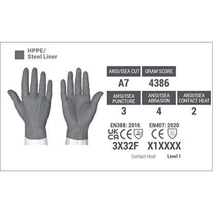 HexArmor | Traditional Style | Leather | Cut And Heat Resistant | Work Gloves | Chrome SLT ® Series 4066 - size: X-Large (Pack of 1)