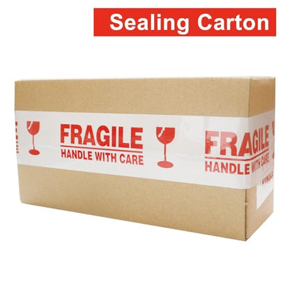 1 Roll 2 Inch x 330 Feet (110 Yards) Fragile Marking Tape Handle with Care Shipping Packing Tape
