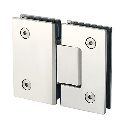 Alise Glass Shower Door Hinge,180° Hinge for Glass Door,Polished Chrome(1P) - color: Polished Chrome, size: 180 degree