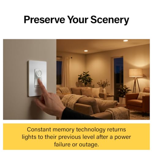 Legrand 450W Deco Rotary LED Dimmer Light Switch 3-Way White 1 Pack - size: 1 Count (Pack of 1)