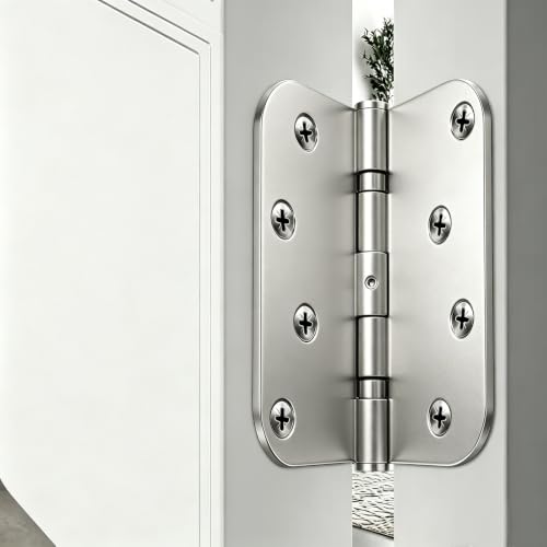 Ball Bearing Door Hinges, 4x4 Inch Stainless Steel Brushed Nickel, 3 Pack - color: 3 Pack Stainless Steels, size: 4 inch - 3 pack
