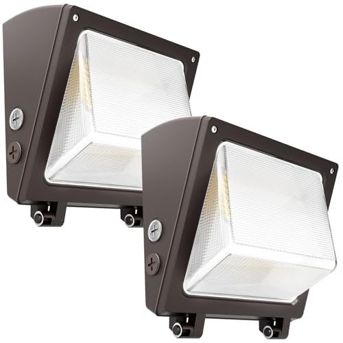 LED Wall Pack Light 75/60/45W 3CCT 9750LM IP65 Waterproof 2Pack ETL - size: 75W