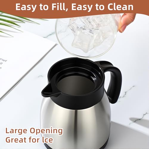 Norme 2 Pcs Thermal Coffee Carafe Creamer, Silver, 17 oz - color: Silver, size: 17 oz