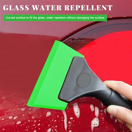 Yourkar 4 PCS Window Tint Kit Tools, Professional Vinyl Wrap Kit with Plastic Squeegee & Felt Squeegee, Universal Privacy Film Installation Tint Tools for Vehicle Glass Home (Red+Green) - color: Red+green