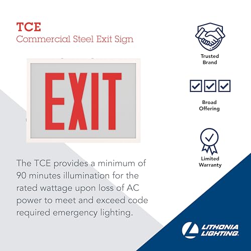 Lithonia Lighting TCE Commercial Steel Exit Sign (Pack of 1)