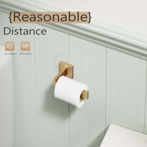 KOKOSIRI Toilet Paper Holders Wall Mounted Toilet Roll Holder for Bathrooms Hardware Washroom, Champagne Bronze Stainless Steel B2003CPG - color: Champagne Bronze, size: Without Shelf(1 Pack)