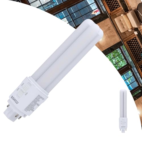 Satco LED PL Lamp 9.5W Replaces 18W/26W/32W CFL 3000K/3500K/4000K CCT Selectable G24q 4-Pin Base Dimmable S29856