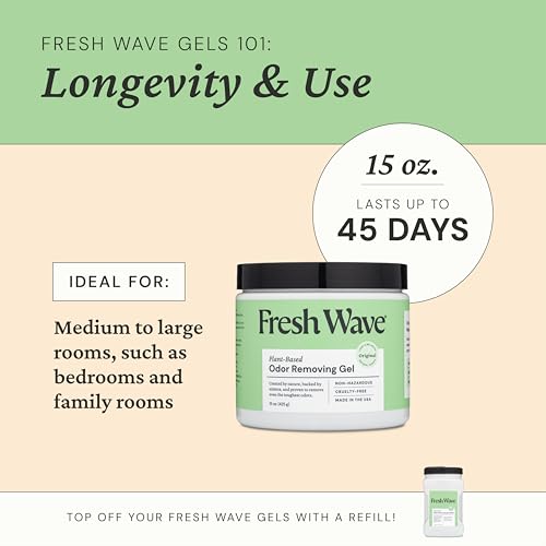 Fresh Wave Original Odor Eliminator Gel 2Pk 15 oz - Air Freshener for Home - size: 15 Fl Oz (Pack of 2)