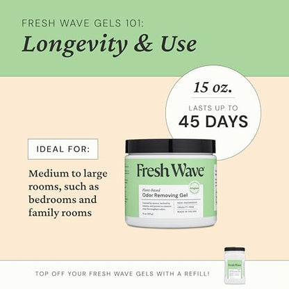 Fresh Wave Original Odor Eliminator Gel 2Pk 15 oz - Air Freshener for Home - size: 15 Fl Oz (Pack of 2)