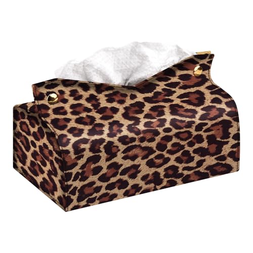 Rectangular Tissue Box Cover, Leather Tissue Box Holder, Facial Paper Organizer Dispenser, Modern Home Decoration for Bathroom, Home, Car, Nightstand, Office Desk - color: A, size: Medium