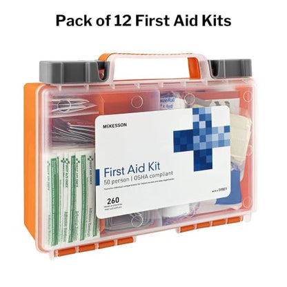 McKesson First Aid Kit, OSHA Compliant 50 Person Kit for Car, Home, 12 ct - size: (12 ct)