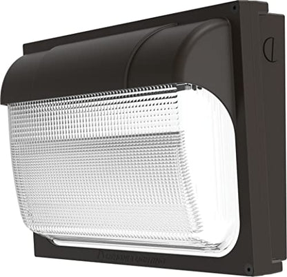 Lithonia Lighting 13" LED Wall Pack Outdoor Light Fixture, Building Wall Light, Adjustable Lumens, 5000K Daylight, MVOLT 120-277V, IP65, Glass Lens, Bronze (TWX2 LED ALO 50K MVOLT DDBTXD) - color: Adjustable Lumens | 5000K Daylight, size: 9" H x 14" W x 4