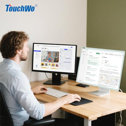 Capacitive Multi-Touch Screen Industrial Monitor, 16:9 Display, Built-in Speakers, USB, VGA, DP & HD-MI Ports, Digital Signage Displays and Player for Advertising (21.5-Inch White) - size: 21.5-Inch White