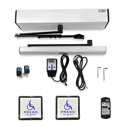 Olideauto DSW120 Swing Door Opener/Closer Residential/Commercial,Automatic Residential/Commercial Door Opener/Operator+2PCS Wireless Handicap Push Buttons