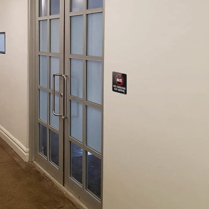 No Smoking Signs for Business, 5 Pack 6" x 6" No Smoking Stickers, Premium Self-Adhesive-UV Resistant-Waterproof-Anti Scratch for Indoor and Outdoor