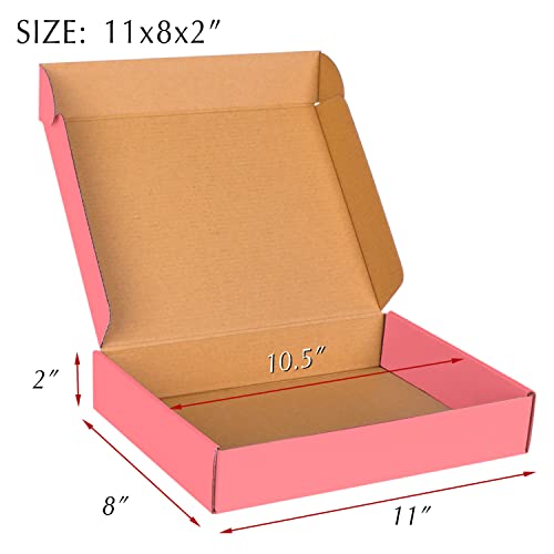 11x8x2 Pink Cardboard Corrugated Boxes 30 Pack, Shipping Boxes for Small Business Mailing Boxes, Mailer Packaging Boxes - color: Pink, size: 11 x 8 x 2