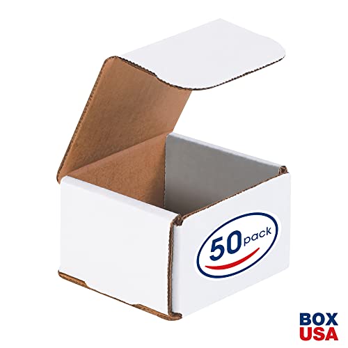 Box USA BM332 3"L x 3"W x 2"H, White (Pack of 50) - size: (003) 3" x 3" x 2", 50-Pack