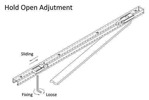 NHN1628U-M Concealed Door Closer, Non-Handed, Heavy-Duty, Up to 88lbs. Doors, Non-Compatible with Larson Door, Dual Speed Control, Invisible Door Closer - size: Spring force 2-3, Up to 88lbs doors