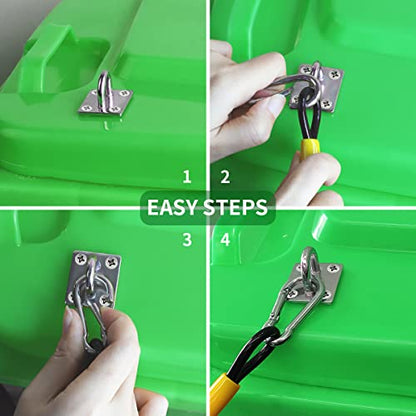 Universal Trash Can Lid Lock with Coated Steel Cable, 4 Pack - size: 4 Pack