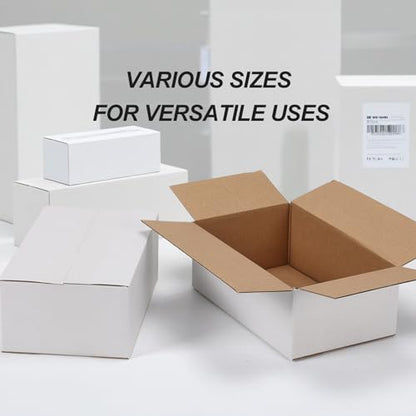 Calenzana 8x5x3 Shipping Boxes Set of 40, White Corrugated Cardboard Box for Mailing Packing Gifts Small Business - size: 8x5x3, style: 40 Pack