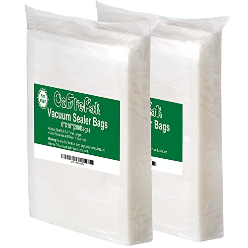 O2frepak Pint 6"x10" Vacuum Sealer Bags 200ct for Food Storage - size: 6" x 10" Pint Size(200count)