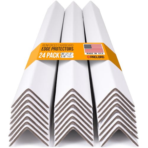 36" x 2" x 2" Reinforced Cardboard Edge Protectors, Pack of 24 - color: Thickness: 0.16", size: Pack of 24