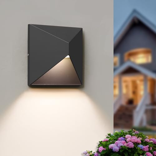 Outdoor Light Fixture Wall Mount with 3 Lighting Modes, LED Exterior lighting fixtures for Outside, Modern Front Porch Lights, Waterproof Black Wall Sconce for House, Patio, Garage, Doorway, Entryway - color: Black, size: 3000K/4000K/5000K