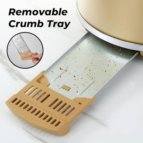 Roter Mond Toaster 2 Slice Touchscreen Stainless Steel, Gold - color: Gold