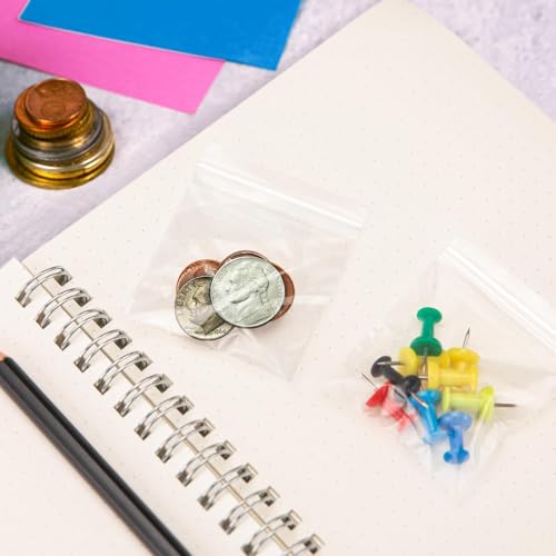 200Pcs 2" x 2" Plastic Zip Bags, Clear, 2 Mil Thick - size: 2x2 Inch (Pack of 200)