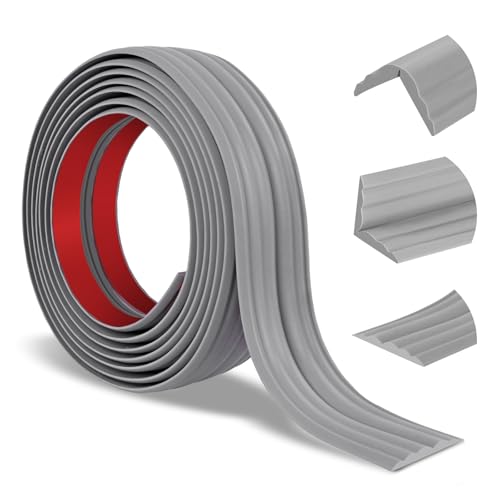 Corner Molding Trim Peel and Stick Wall Corner Protector - color: Gray, size: 0.8 In x 10 Ft