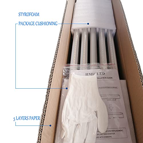 4FT T8 LED Tube Lights 25-Pack, 22W 3000LM 6000K Ballast Bypass - color: 6000k(cold White), size: 25 Count (Pack of 1)