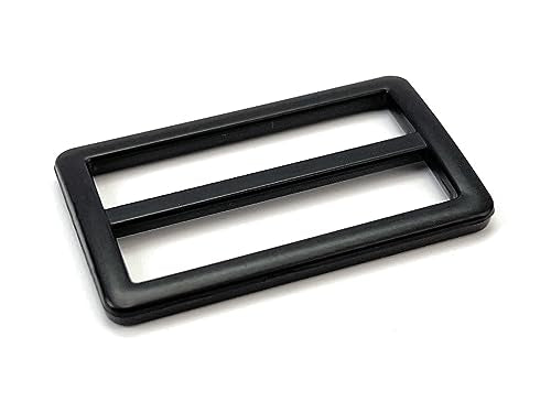 10 Pcs Metal Tri Glide Slides for Straps - color: Matte Black, size: 1-1/2''