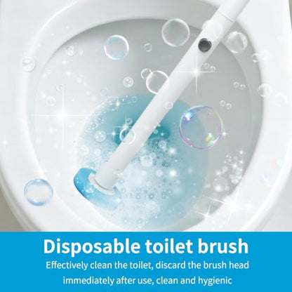IwIeIaIrI Disposable Toilet Brush and Holder Set with 48 Refills, Square - color: Square Tube
