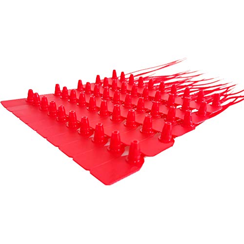 AOMGD Plastic Tamper Seals Fire Extinguisher Tags, Red, 100 Pcs - color: Red