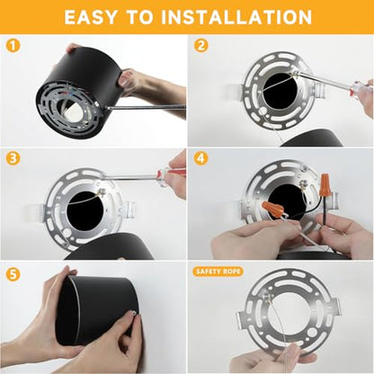 LED Ceiling Spotlight Indoor CRI 97+ Modern Cylinder Light Ceiling Mount - color: Black, size: 1 Pack – 3000K Warm White