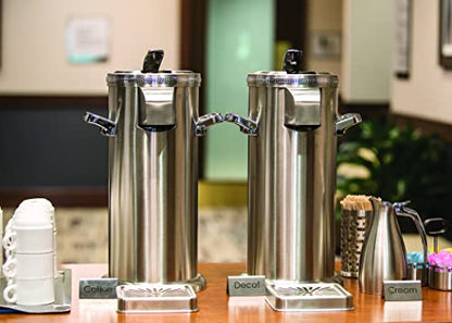 Service Ideas Airpot Coverup, 7X16, Stainless Steel, Adjustable, Polished