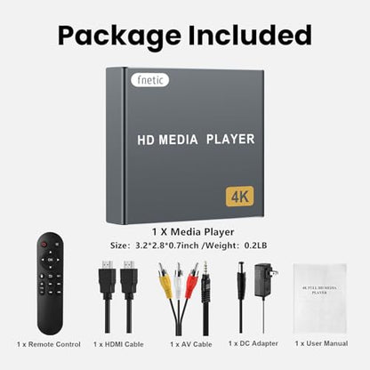 4K Ultra-HD Digital Media Player for USB Drives/SD Cards TV Digital Signage