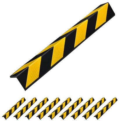 Electriduct L-Shaped Rubber Corner Guard 30" Parking Garage Column, 10 Pack - color: L-shaped