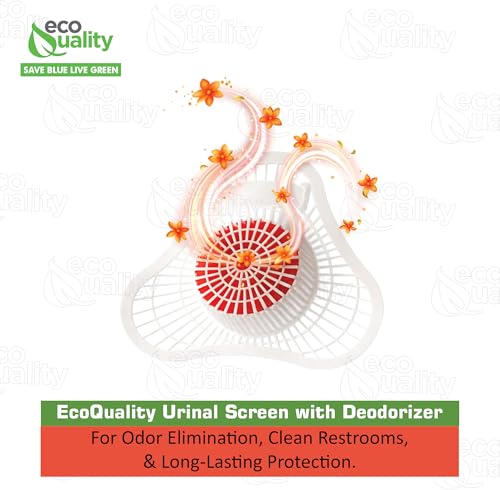 Heavy Duty Urinal Screen and Deodorizer with Non-para Block - Universal Fit - Urinal Scent Cakes with Cherry Fragrance - Great for Hotels, Restaurants, Schools, Offices and Janitorial Supplies (2)