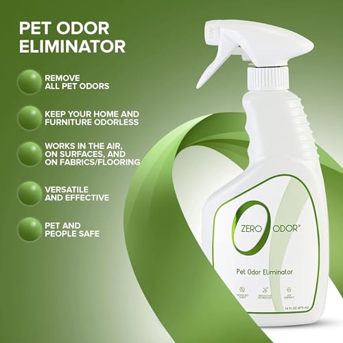 Zero Odor Pet Odor Eliminator Spray for Dog & Cat Urine, Carpet Deodorizer - size: 16 Fl Oz (Pack of 1)