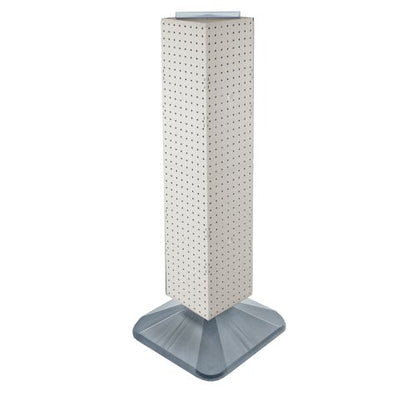 Azar Displays 703387-WHT Standard Four-Sided Interlocking Pegboard Tower, White Solid - color: White