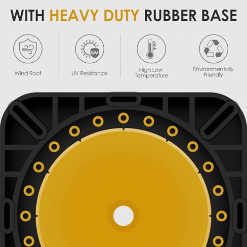 6 Pack 36" Large-Sized PVC Traffic Cones with Heavy-Duty Black Base, Garage Parking Lot Cones Structurally Stable Weatherproof Road Construction Safety Cones (6, Yellow, 36" Extra Large) - color: Yellow, size: 36" Extra Large